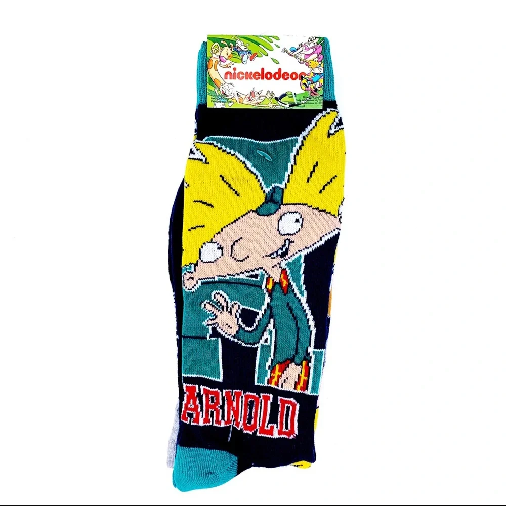 Nickelodeon Hey Arnold Crew Socks Mens Womens Gerald 90s Fun Novelty Gift